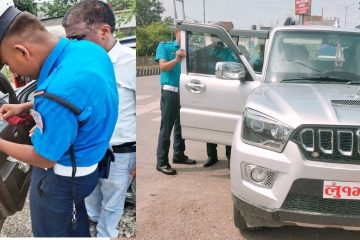 कपिलवस्तुमा कालो स्टीकर हटाउने अभियान सुरु,पहिलो दिन मै ४३ वटा गाडीको कालो स्टिकर हटाईयो